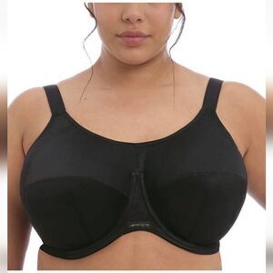 Elomi Women's Size 42DD Energise Underwire Sports Bra Black